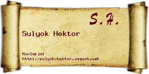 Sulyok Hektor névjegykártya